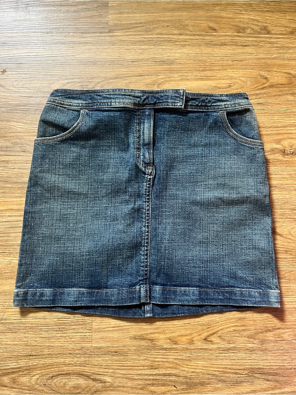 Vintage Y2K 90s J. Crew Medium Wash Denim Jean Mini Skirt Size 4 Casual Summer